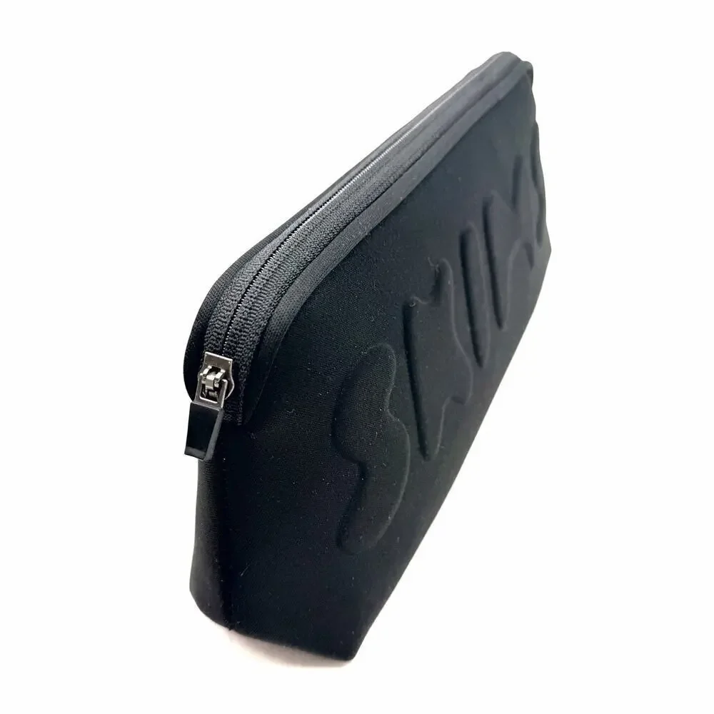 Skims Neoprene Travel Hard Shell Black Cosmetics Bag Pouch 12